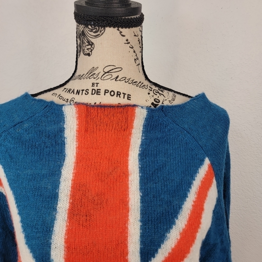 Wildfox Couture Gold Label Top XS British England Flag Save Queen Punk Grunge - Picture 4 of 9